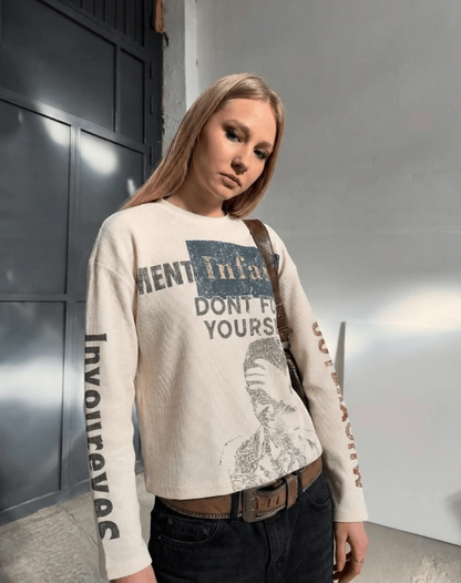 KB™ Retro Uzun Kollu Sleeve T-Shirt